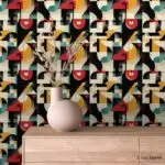 tapeta geometrijski retro dezen