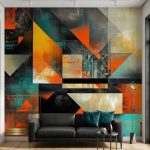 samolepljiva art tapeta sa geometirjskim oblicima