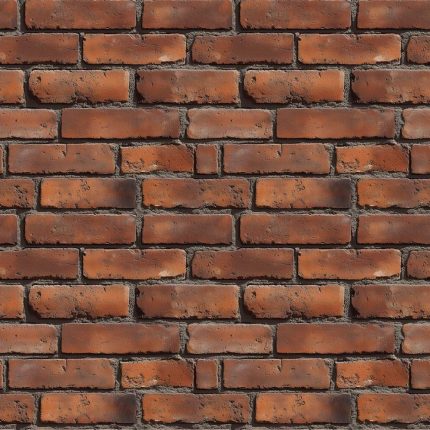 Dezen tapete sa klasičnim crvenim ciglama i tamnim fugama – Cigla Tapeta 0018