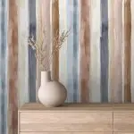 STRIPED 0026 | Lux Tapete Samolepljiva tapeta u rolni sa vertikalnim prugama u puder roze i svetlo braon boji